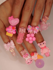 Sugar rush 3d candy bear nail art press on nails