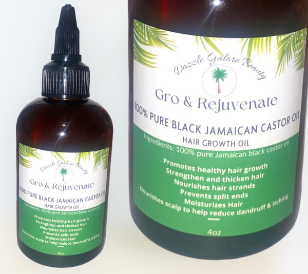 “Gro & Rejuvenate” 100%pure Jamaican black castor hair growth oil