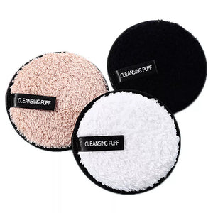2pack Microfiber reuseable washable facial makeup remover pads