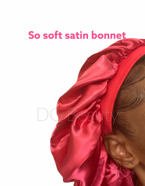So soft satin moisture lock hair bonnet
