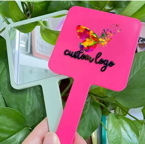 Private label custom logo wholesale glam hand mirrors