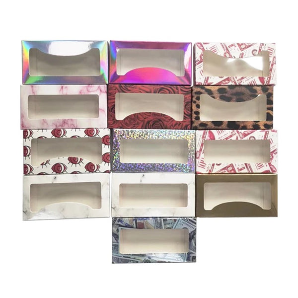 Wholesale luxury eyelash printed boxes packaging