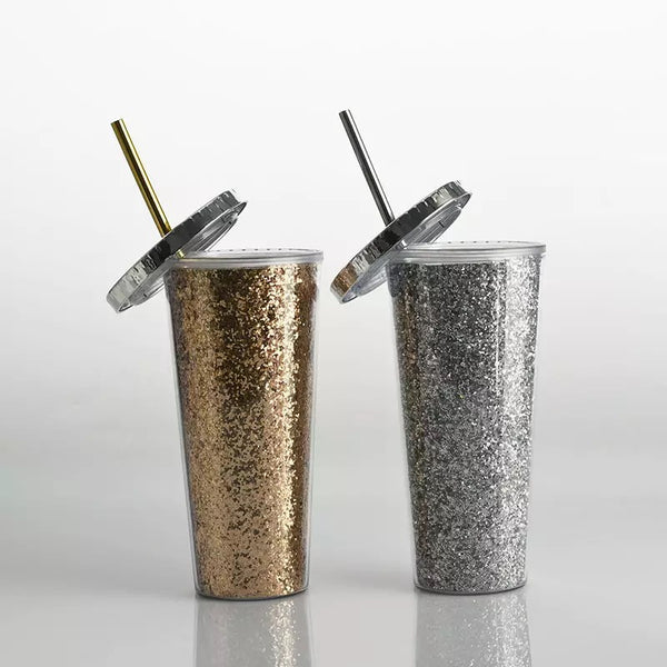 Luxury glitter detail dazzle tumbler cups